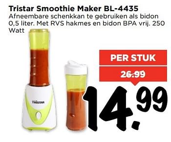 Aanbiedingen Tristar smoothie maker bl-4435 - Tristar - Geldig van 14/05/2017 tot 20/05/2017 bij Vomar