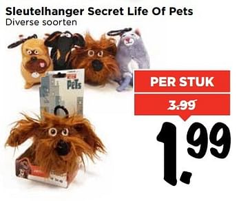 Aanbiedingen Sleutelhanger secret life of pets - Huismerk Vomar - Geldig van 14/05/2017 tot 20/05/2017 bij Vomar