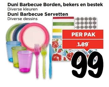 Aanbiedingen Duni barbecue borden, bekers en bestek - Duni - Geldig van 14/05/2017 tot 20/05/2017 bij Vomar