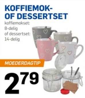 Aanbiedingen Koffiemok- of dessertset - Huismerk - Action - Geldig van 12/05/2017 tot 17/05/2017 bij Action