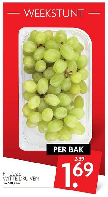 Aanbiedingen Pitloze witte druiven - Huismerk - Deka Markt - Geldig van 14/05/2017 tot 20/05/2017 bij Deka Markt