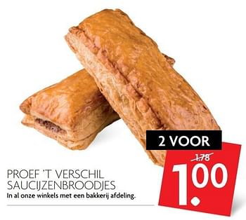 Aanbiedingen Proef `t verschil saucijzenbroodjes - Huismerk - Deka Markt - Geldig van 14/05/2017 tot 20/05/2017 bij Deka Markt