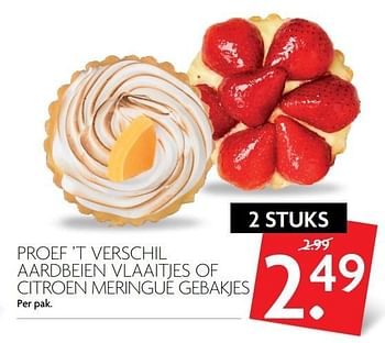 Aanbiedingen Proef `t verschil aardbeien vlaaitjes of citroen meringue gebakjes - Huismerk - Deka Markt - Geldig van 14/05/2017 tot 20/05/2017 bij Deka Markt