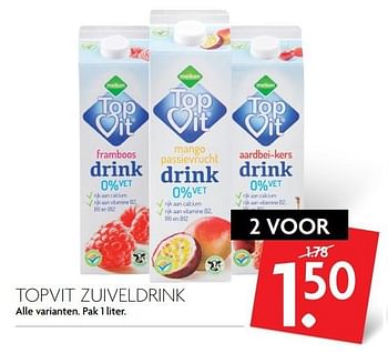 Aanbiedingen Topvit zuiveldrink - Melkan - Geldig van 14/05/2017 tot 20/05/2017 bij Deka Markt