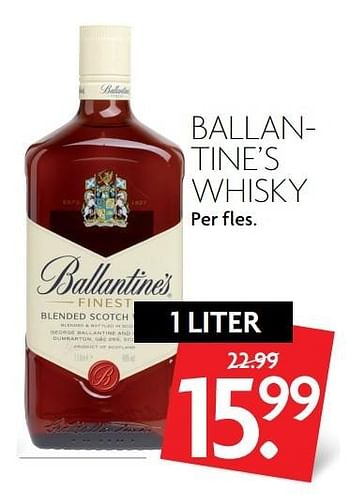 Aanbiedingen Ballantine`s whisky - Ballantine's - Geldig van 14/05/2017 tot 20/05/2017 bij Deka Markt