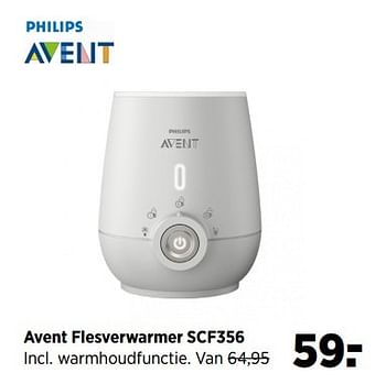 Aanbiedingen Avent flesverwarmer scf356 - Philips - Geldig van 28/04/2017 tot 22/05/2017 bij Babypark