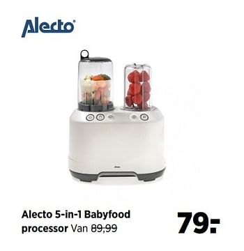 Aanbiedingen Alecto 5-in-1 babyfood processor - Alecto - Geldig van 28/04/2017 tot 22/05/2017 bij Babypark