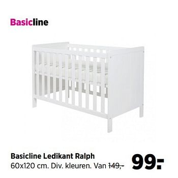 Aanbiedingen Basicline ledikant ralph - Basicline - Geldig van 28/04/2017 tot 22/05/2017 bij Babypark