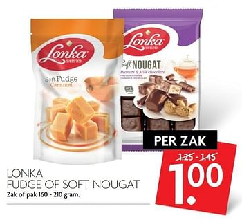 Aanbiedingen Lonka fudge of soft nougat - Lonka - Geldig van 14/05/2017 tot 20/05/2017 bij Deka Markt