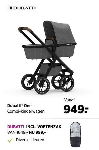 Aanbiedingen Dubatti one combi-kinderwagen - Dubatti  - Geldig van 28/04/2017 tot 22/05/2017 bij Babypark