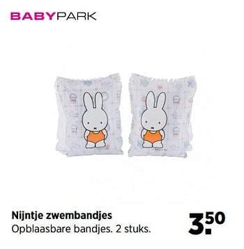 Aanbiedingen Nijntje zwembandjes opblaasbare bandjes. 2 stuks - Huismerk - Babypark - Geldig van 28/04/2017 tot 22/05/2017 bij Babypark