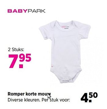 Aanbiedingen Romper korte mouw - Huismerk - Babypark - Geldig van 28/04/2017 tot 22/05/2017 bij Babypark