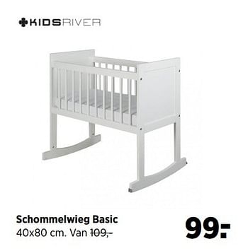 Aanbiedingen Schommelwieg basic - Kidsriver - Geldig van 28/04/2017 tot 22/05/2017 bij Babypark
