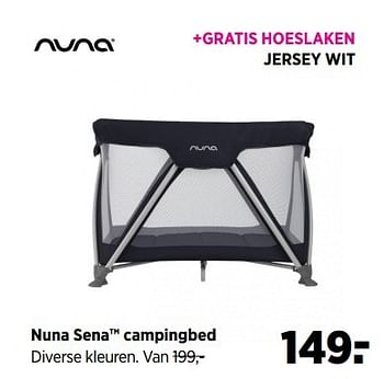 Aanbiedingen Nuna sena campingbed - Nuna - Geldig van 28/04/2017 tot 22/05/2017 bij Babypark