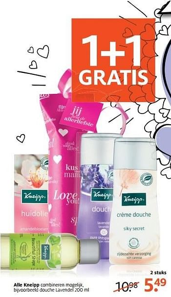 Aanbiedingen Kneipp douche lavendel - Kneipp - Geldig van 08/05/2017 tot 21/05/2017 bij Etos