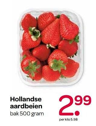 Aanbiedingen Hollandse aardbeien - Huismerk - Spar  - Geldig van 12/05/2017 tot 17/05/2017 bij Spar