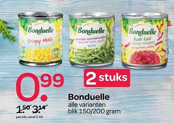 Aanbiedingen Bonduelle - Bonduelle - Geldig van 12/05/2017 tot 17/05/2017 bij Spar