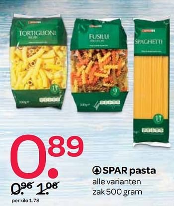 Aanbiedingen Spar pasta - Spar - Geldig van 12/05/2017 tot 17/05/2017 bij Spar