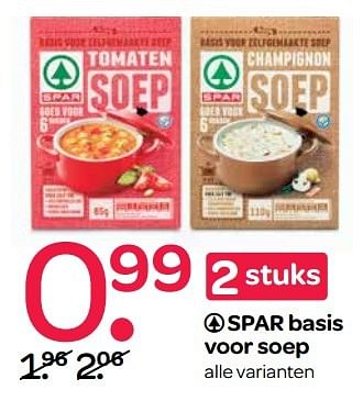 Aanbiedingen Spar basis voor soep - Spar - Geldig van 12/05/2017 tot 17/05/2017 bij Spar