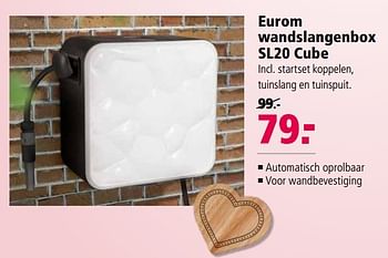 Aanbiedingen Eurom wandslangenbox sl20 cube - Eurom - Geldig van 08/05/2017 tot 21/05/2017 bij Welkoop