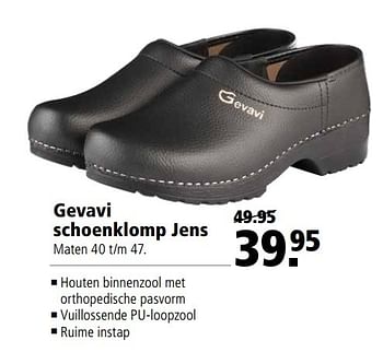 Aanbiedingen Gevavi schoenklomp jens - Gevavi - Geldig van 08/05/2017 tot 21/05/2017 bij Welkoop