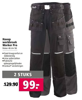 Aanbiedingen Havep werkbroek worker pro - Havep - Geldig van 08/05/2017 tot 21/05/2017 bij Welkoop