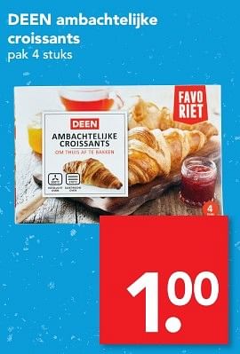 Aanbiedingen Deen ambachtelijke croissants - Huismerk deen supermarkt - Geldig van 14/05/2017 tot 20/05/2017 bij Deen Supermarkten