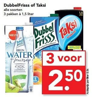 Aanbiedingen Dubbelfrisss of taksi - Dubbelfrisss - Geldig van 14/05/2017 tot 20/05/2017 bij Deen Supermarkten