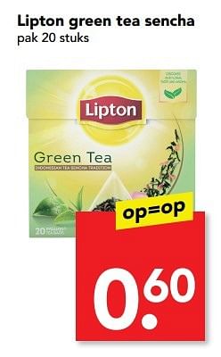 Aanbiedingen Lipton green tea sencha - Lipton - Geldig van 14/05/2017 tot 16/05/2017 bij Deen Supermarkten