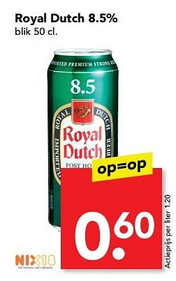 Aanbiedingen Royal dutch 8.5% - Royal Dutch - Geldig van 14/05/2017 tot 16/05/2017 bij Deen Supermarkten