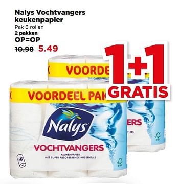 Aanbiedingen Nalys vochtvangers keukenpapier - Nalys - Geldig van 14/05/2017 tot 20/05/2017 bij Plus