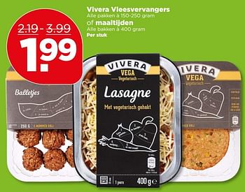 Aanbiedingen Vivera vleesvervangers of maaltijden - Vivera - Geldig van 14/05/2017 tot 20/05/2017 bij Plus