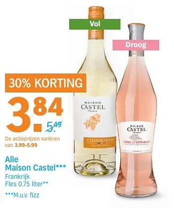 Aanbiedingen Alle maison castel frankrijk - Witte wijnen - Geldig van 14/05/2017 tot 21/05/2017 bij Albert Heijn