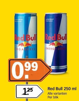 Aanbiedingen Red bull alle varianten - Red Bull - Geldig van 14/05/2017 tot 21/05/2017 bij Albert Heijn