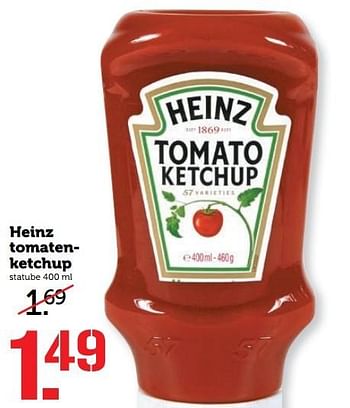 Aanbiedingen Heinz tomatenketchup - Heinz - Geldig van 15/05/2017 tot 21/05/2017 bij Coop