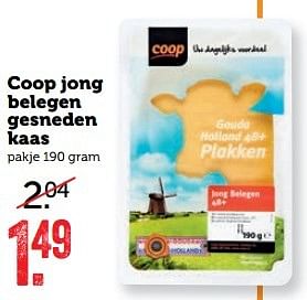 Aanbiedingen Coop jong belegen gesneden kaas - Huismerk - Coop - Geldig van 15/05/2017 tot 21/05/2017 bij Coop