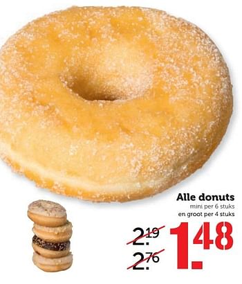Aanbiedingen Alle donuts - Huismerk - Coop - Geldig van 15/05/2017 tot 21/05/2017 bij Coop
