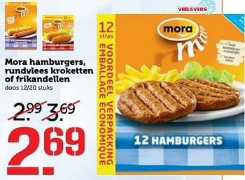Aanbiedingen Mora hamburgers, rundvlees kroketten of frikandellen - Mora - Geldig van 15/05/2017 tot 21/05/2017 bij Coop