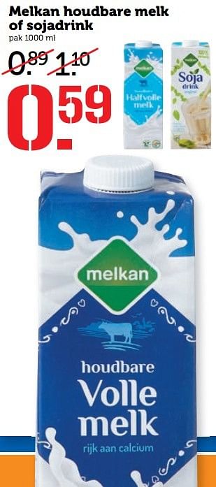 Aanbiedingen Melkan houdbare melk of sojadrink - Melkan - Geldig van 15/05/2017 tot 21/05/2017 bij Coop