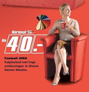 Aanbiedingen Fauteuil jura - Huismerk - Seats and Sofas - Geldig van 15/05/2017 tot 20/05/2017 bij Seats and Sofas