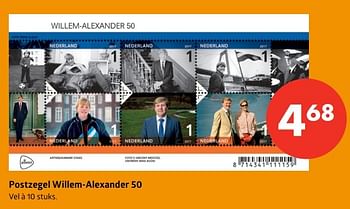 Aanbiedingen Postzegel willem-alexander 50 - Huismerk-Bruna - Geldig van 12/05/2017 tot 21/05/2017 bij Bruna