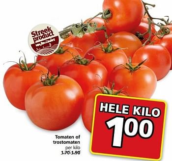 Aanbiedingen Tomaten of trostomaten - Huismerk - Jan Linders - Geldig van 15/05/2017 tot 21/05/2017 bij Jan Linders