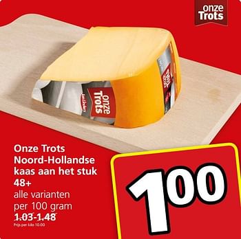 Aanbiedingen Onze trots noord-hollandse kaas aan het stuk 48+ - Huismerk - Jan Linders - Geldig van 15/05/2017 tot 21/05/2017 bij Jan Linders