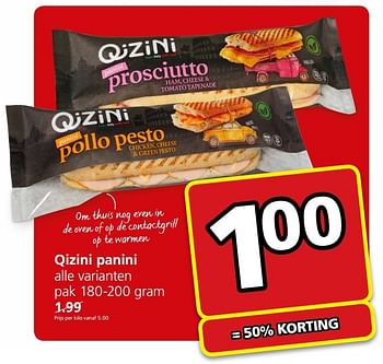 Aanbiedingen Qizini panini - Qizini - Geldig van 15/05/2017 tot 21/05/2017 bij Jan Linders