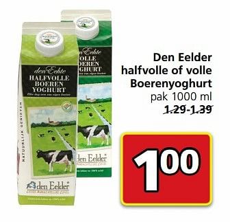 Aanbiedingen Den eelder halfvolle of volle boerenyoghurt - Den Eelder - Geldig van 15/05/2017 tot 21/05/2017 bij Jan Linders