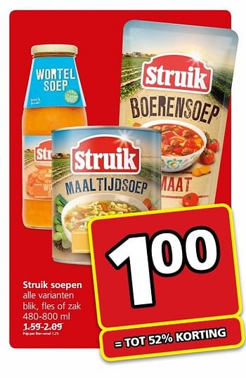 Aanbiedingen Struik soepen - Struik - Geldig van 15/05/2017 tot 21/05/2017 bij Jan Linders