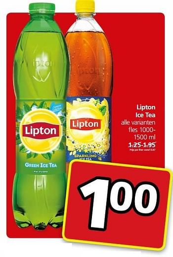 Aanbiedingen Lipton ice tea - Lipton - Geldig van 15/05/2017 tot 21/05/2017 bij Jan Linders