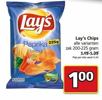 Aanbiedingen Lay`s chips - Lay's - Geldig van 15/05/2017 tot 21/05/2017 bij Jan Linders