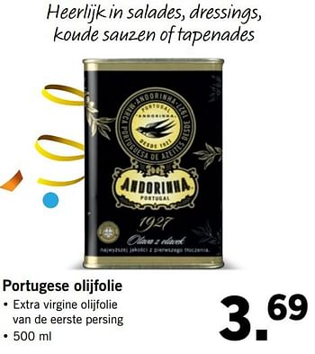 Aanbiedingen Portugese olijfolie - Andorinna - Geldig van 14/05/2017 tot 21/05/2017 bij Lidl
