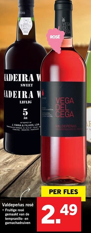 Aanbiedingen Valdepenas rosé - Rosé wijnen - Geldig van 14/05/2017 tot 21/05/2017 bij Lidl